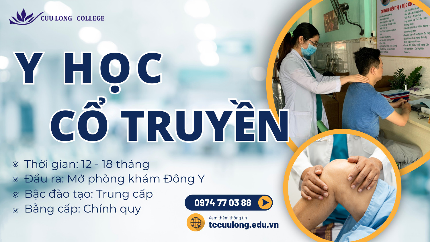 TUYỂN SINH TRUNG CẤP NGÀNH Y HỌC CỔ TRUYỀN NĂM 2026